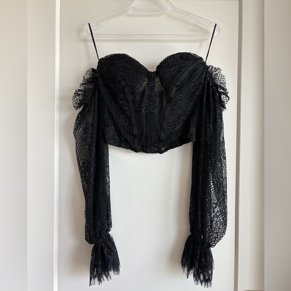 Black Lace Corset Top